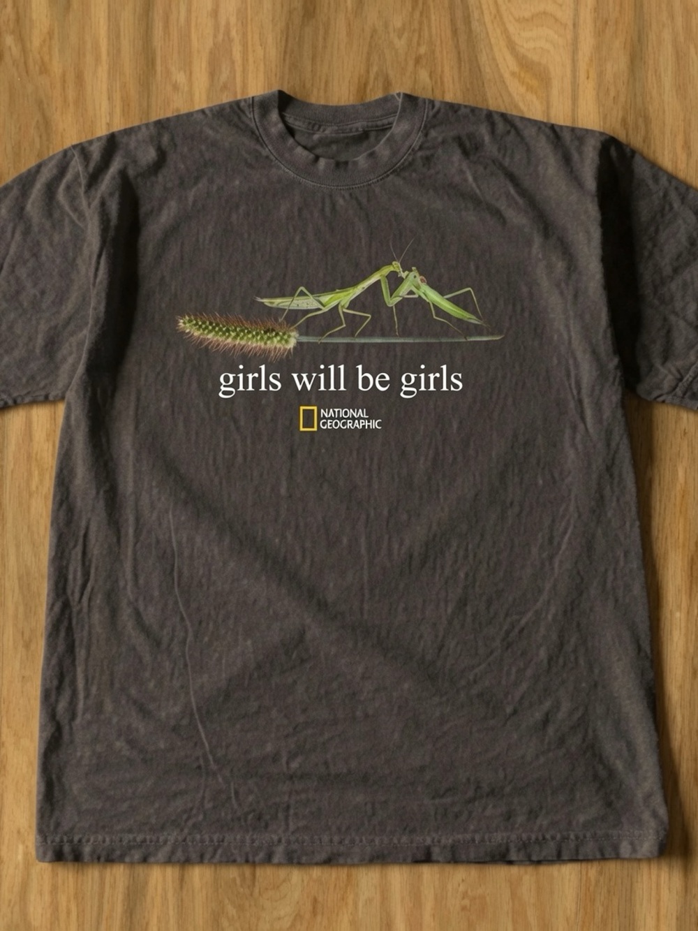 National Geographic Girls Will Be Girls Praying Mantis Graphic Tee